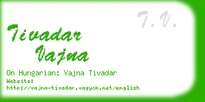 tivadar vajna business card